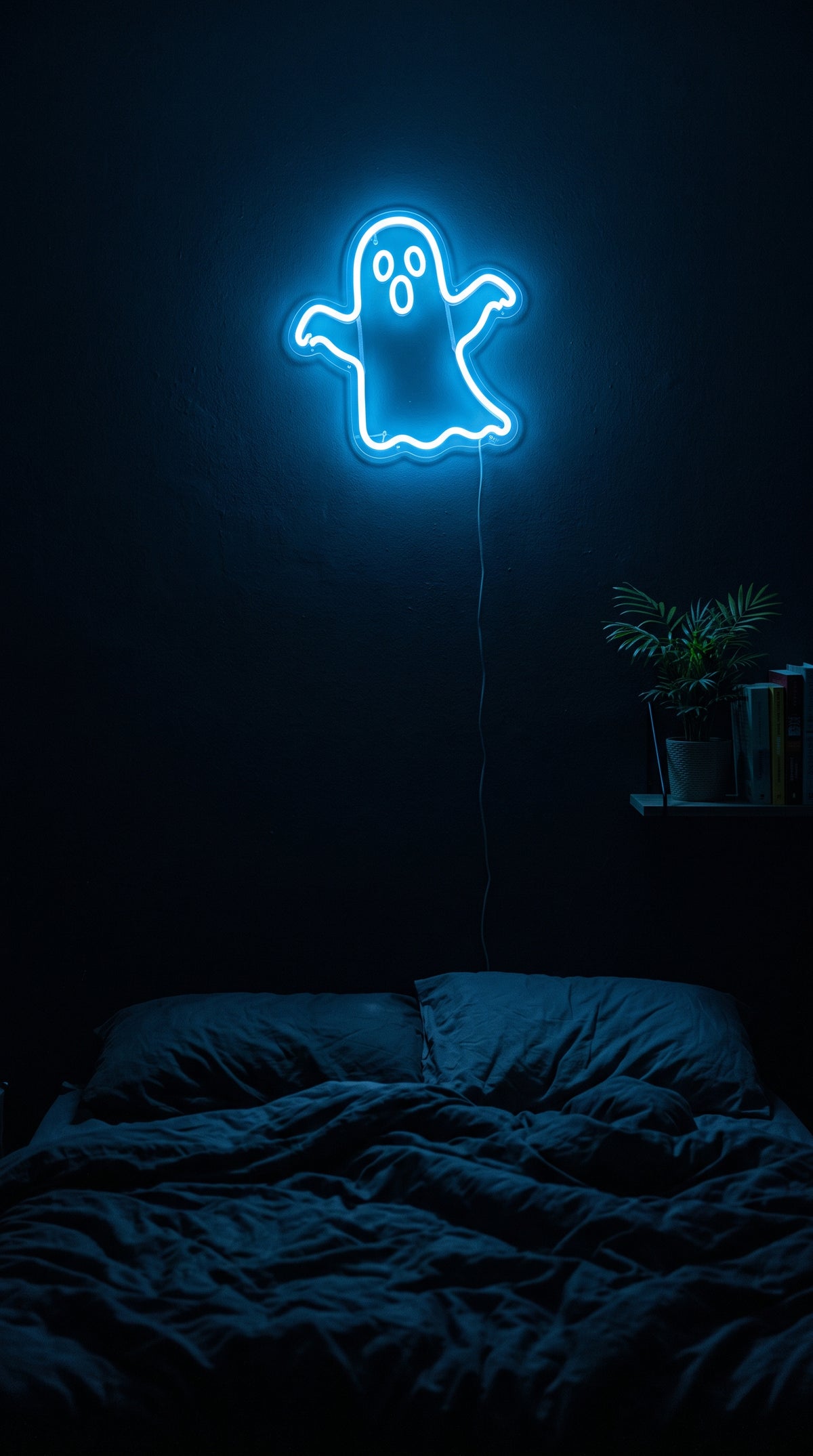 Ghostlight — Neon Ghost Wall Sign